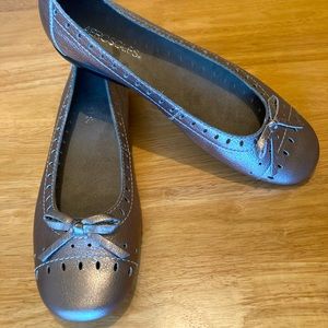 Aerosoles Laser Printz metallic ballet flat,8M, NWT